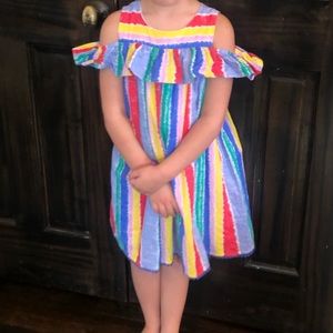 Rainbow cold shoulder dress (Maggie & Zoe size 7)